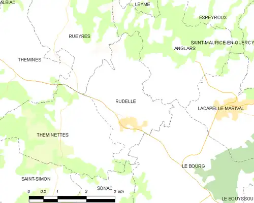 Detailkaart van de gemeente