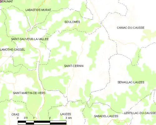 Detailkaart van de gemeente