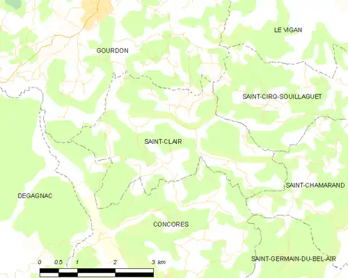 Detailkaart van de gemeente