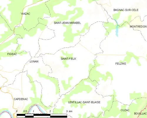 Detailkaart van de gemeente