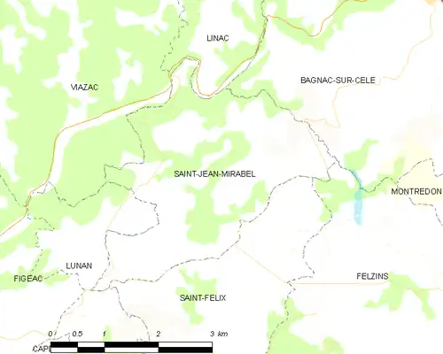 Detailkaart van de gemeente