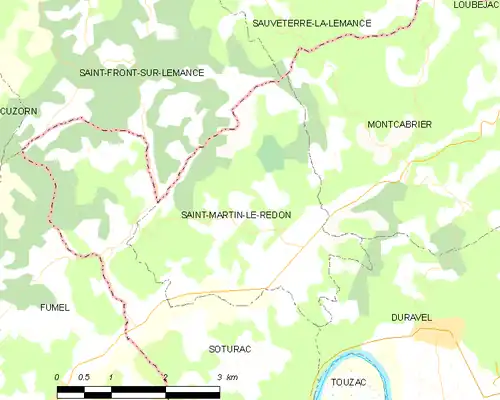 Detailkaart van de gemeente