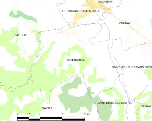 Detailkaart van de gemeente