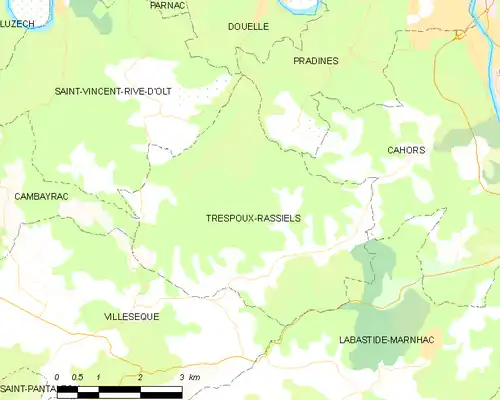 Detailkaart van de gemeente