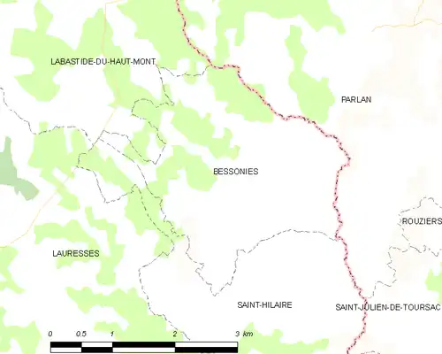 Detailkaart van de gemeente