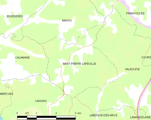 Detailkaart van de gemeente