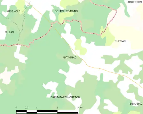 Detailkaart van de gemeente