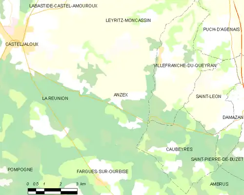 Detailkaart van de gemeente