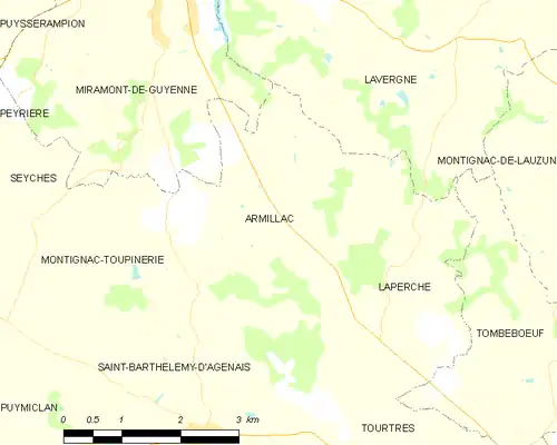 Detailkaart van de gemeente