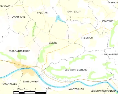 Detailkaart van de gemeente