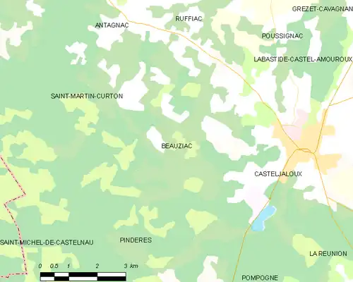 Detailkaart van de gemeente