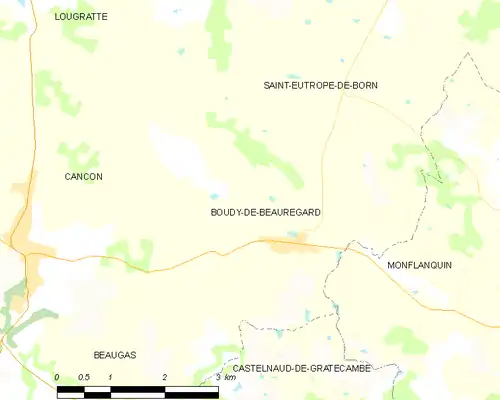 Detailkaart van de gemeente