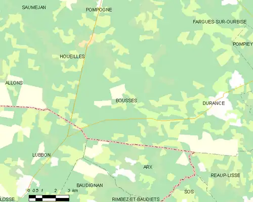 Detailkaart van de gemeente