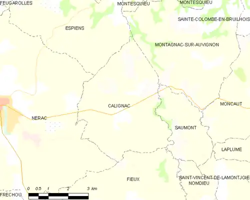 Detailkaart van de gemeente