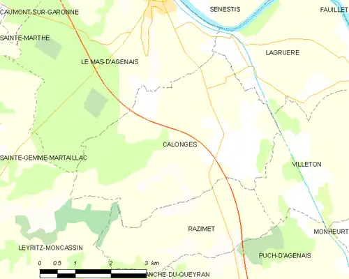 Detailkaart van de gemeente