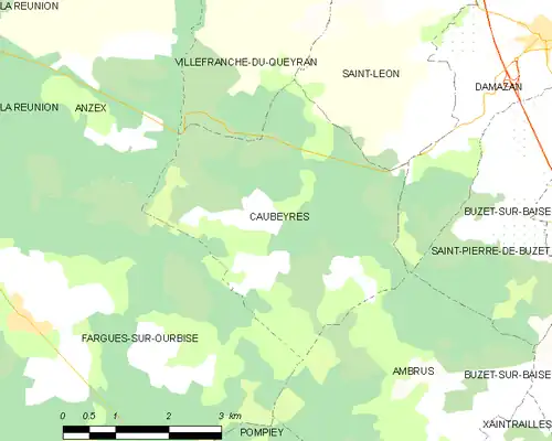 Detailkaart van de gemeente