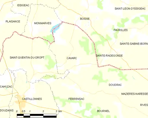 Detailkaart van de gemeente