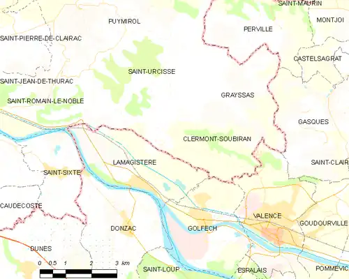 Detailkaart van de gemeente