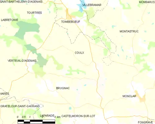 Detailkaart van de gemeente