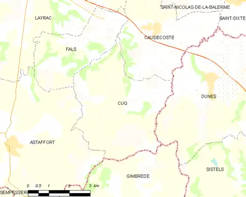 Detailkaart van de gemeente