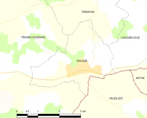 Detailkaart van de gemeente