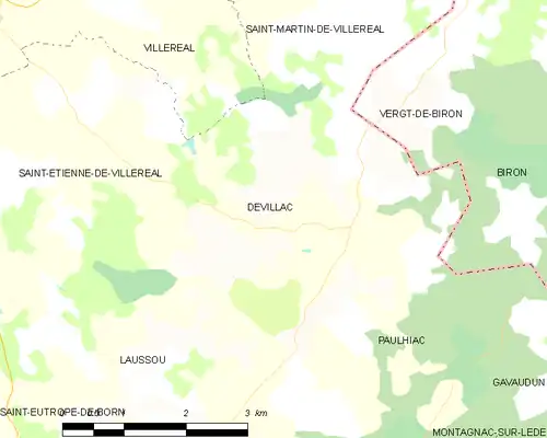 Detailkaart van de gemeente