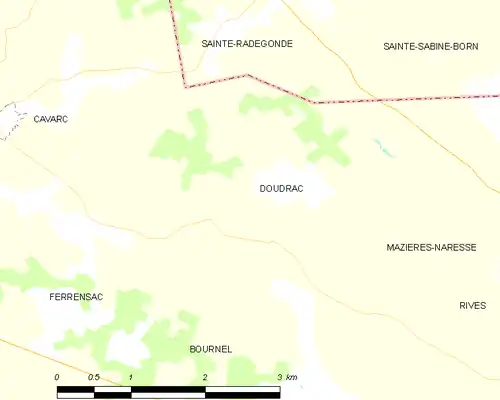 Detailkaart van de gemeente