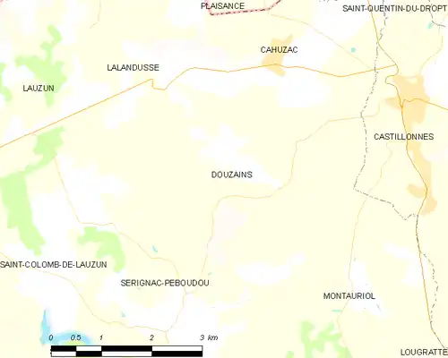 Detailkaart van de gemeente