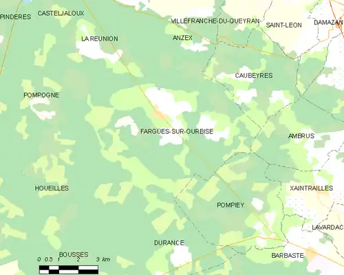 Detailkaart van de gemeente