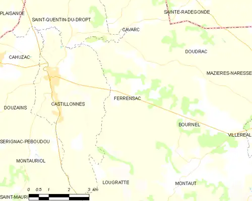 Detailkaart van de gemeente