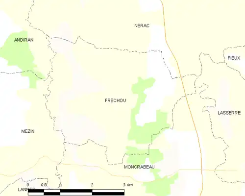 Detailkaart van de gemeente