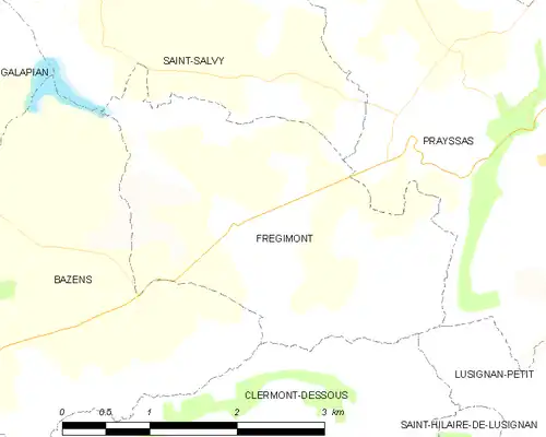 Detailkaart van de gemeente