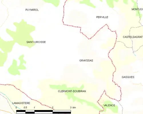 Detailkaart van de gemeente