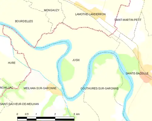 Detailkaart van de gemeente