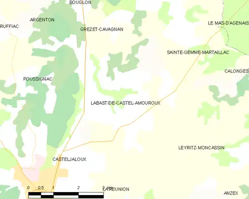 Detailkaart van de gemeente