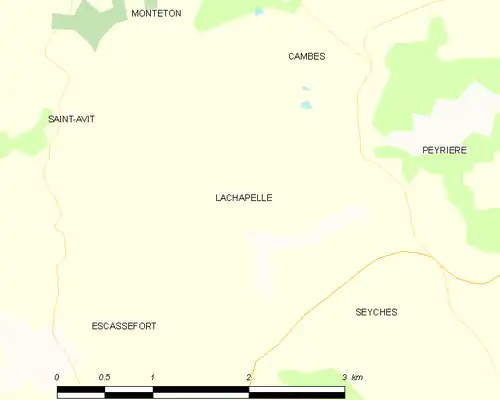 Detailkaart van de gemeente