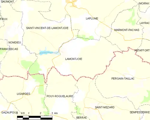 Detailkaart van de gemeente