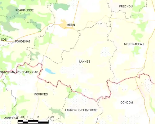 Detailkaart van de gemeente