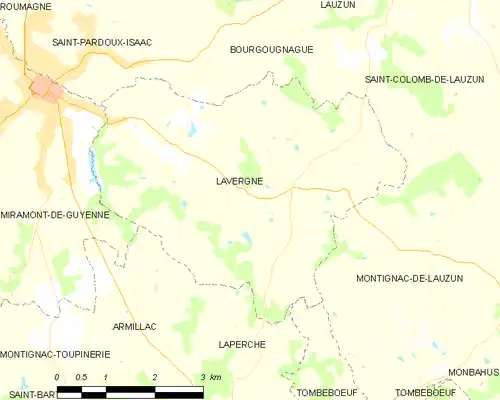 Detailkaart van de gemeente