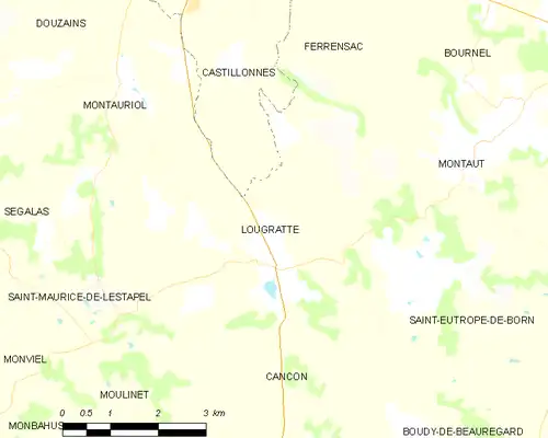 Detailkaart van de gemeente