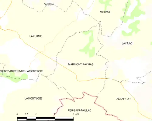 Detailkaart van de gemeente