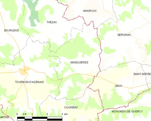 Detailkaart van de gemeente