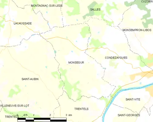 Detailkaart van de gemeente