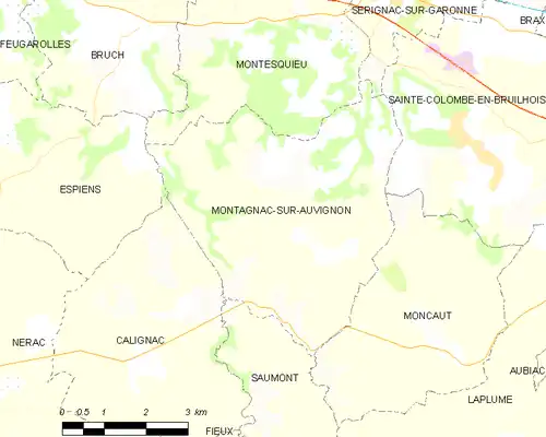 Detailkaart van de gemeente