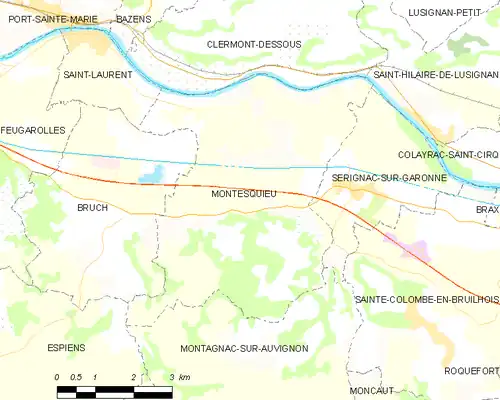 Detailkaart van de gemeente