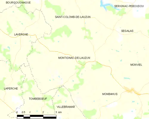 Detailkaart van de gemeente