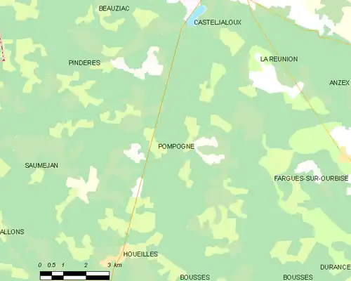 Detailkaart van de gemeente