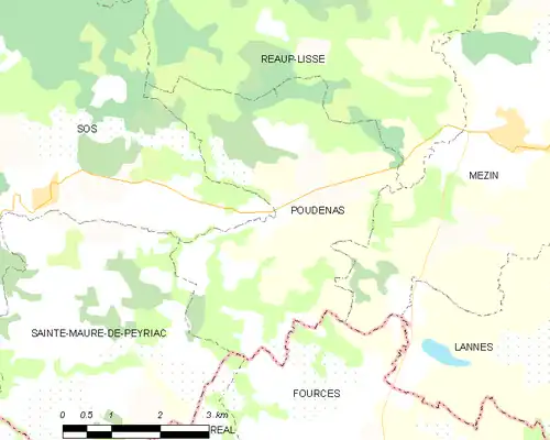 Detailkaart van de gemeente