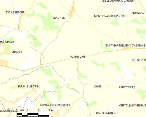 Detailkaart van de gemeente