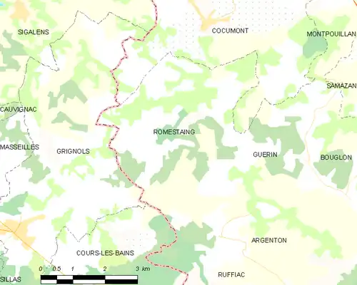 Detailkaart van de gemeente